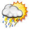 Tormenta seca con cielo cubierto